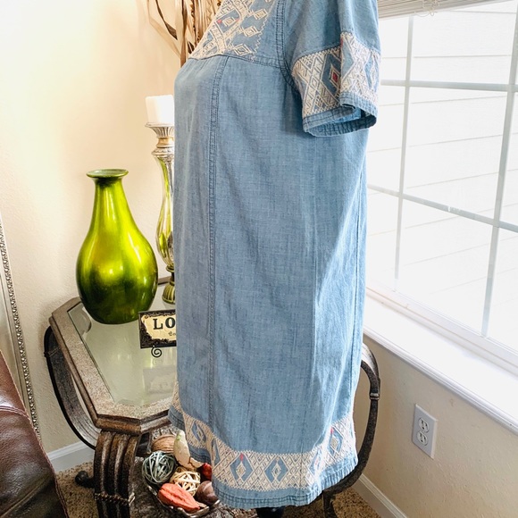 Madewell Embroidered Chambray Tunic Dress - Picture 4 of 9
